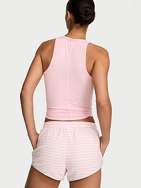 Micro Terry Curved Hem Short
