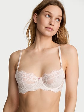 Lace Unlined Full-Coverage Balconette Bra