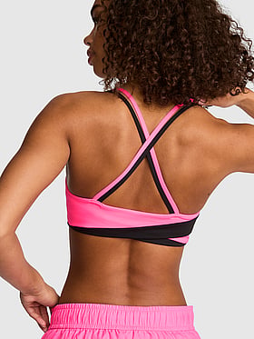 PINK Relay™ Square-Neck Cross-Back Sports Bra