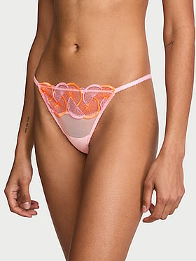 Tease Fresh Squeezed Embroidery Hardware Thong Panty