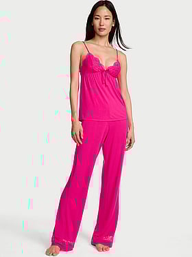 SoSoft™ Modal Lace-Trim Cami & Pants Set