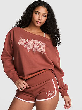 Campus Fleece™ Rib Off-The-Shoulder Sweatshirt