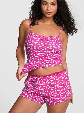 Pointelle Micro Pajama Shorts