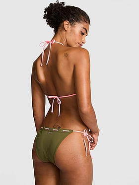 Laced Side-Tie Cheeky Bikini Bottom