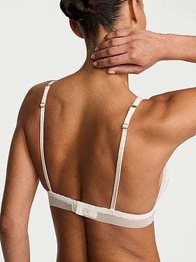 Lace Mesh-Trim Triangle Bralette