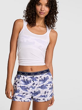 Cotton Boxy Pajama Shorts