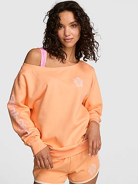 Campus Fleece™ Rib Off-The-Shoulder Sweatshirt