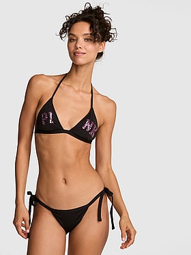 Low-Rise Side-Tie Cheeky Bikini Bottom