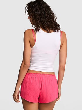 Pointelle Micro Pajama Shorts