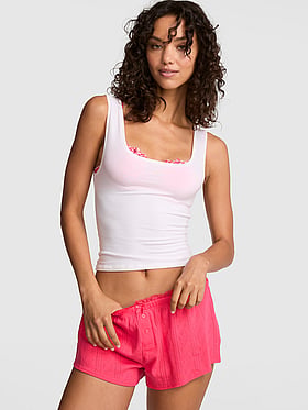 Pointelle Micro Pajama Shorts