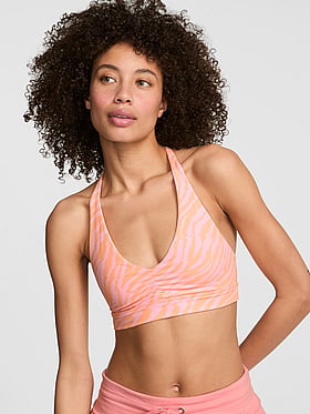 PINK Relay™ Ruched Plunge Sports Bra