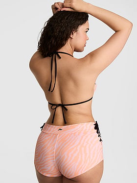 Lace-Up Boyshort Bikini Bottom