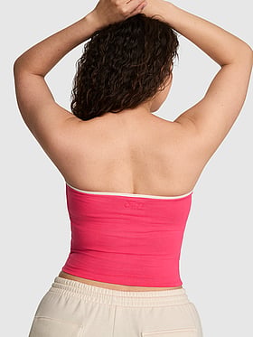 All-Day Cotton™ Ruched Front-Tie Tube Top
