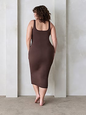 Sculpting Rib Midi Dress