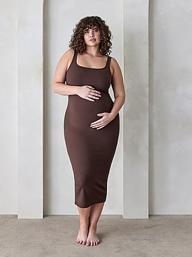 Sculpting Rib Midi Dress