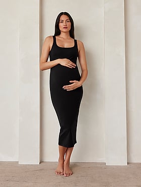Sculpting Rib Midi Dress