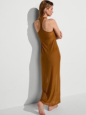 Beachwear Mesh Tank Maxi Dress