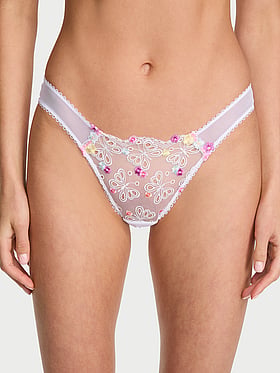 Butterflies Embroidery Brazilian Panty