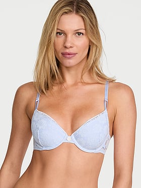 Sexy Tee Crochet Lace Lightly Lined Demi Bra