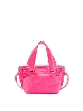 Canvas Flat-Bottom Mini Tote Bag