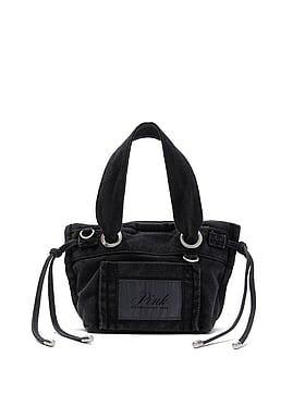 Canvas Flat-Bottom Mini Tote Bag
