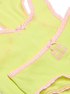 Lace-Trim Tank Top & Panty Set