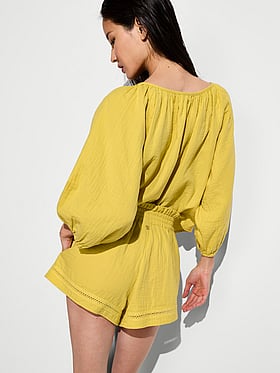 Beachwear Cotton Gauze Shorts