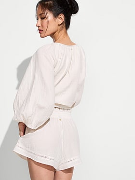 Beachwear Cotton Gauze Shorts