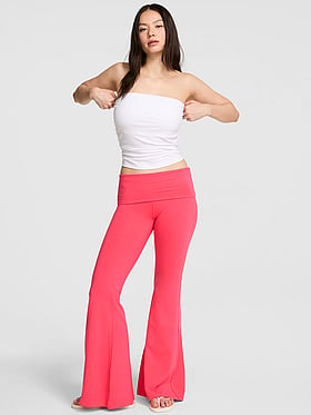 All-Day Cotton™ Foldover Super Flare Leggings