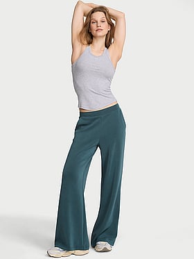 Featherweight Knit Wide-Leg Pant