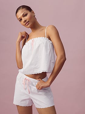 Heritage Cotton Eyelet Short Pajama Set