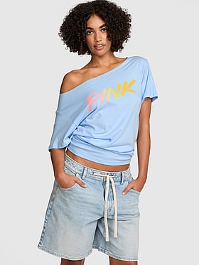 Campus Cotton™ Off-The-Shoulder Tee