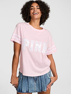 Campus Cotton™ V-Stitch Crewneck Boxy Tee