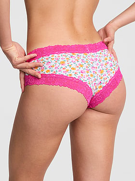 PINK Wink™ Lace-Trim Cheeky Panty