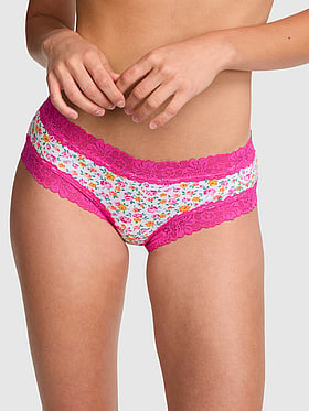 PINK Wink™ Lace-Trim Cheeky Panty
