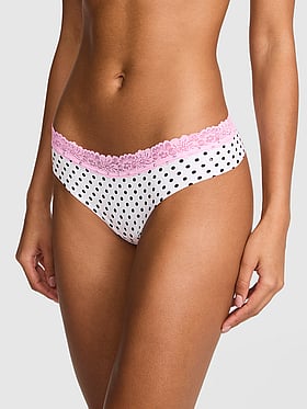 No-Show Cotton Thong Panty
