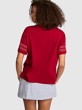 Campus Cotton™ V-Stitch Crewneck Boxy Tee