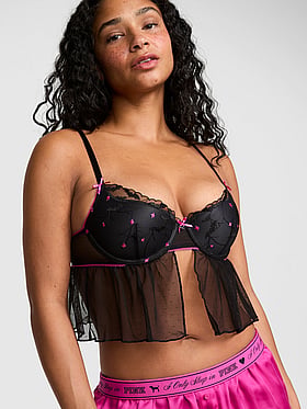 PINK Wink™ Lightly Lined Scoop Corset Top