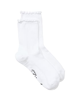 1-Pack Pointelle Ruffle Socks