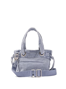 Canvas Flat-Bottom Mini Tote Bag