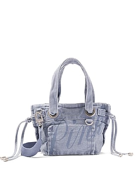 Canvas Flat-Bottom Mini Tote Bag