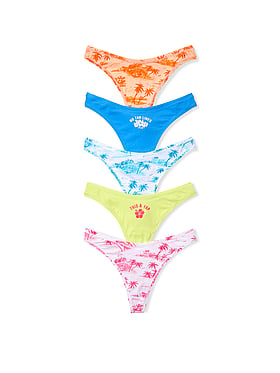 5-Pack Cotton Thong Panties