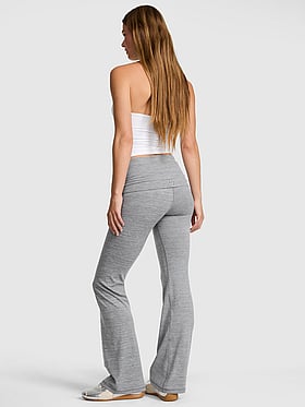 PINK Relay™ Ruched Foldover Flare Leggings
