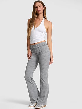PINK Relay™ Ruched Foldover Flare Leggings