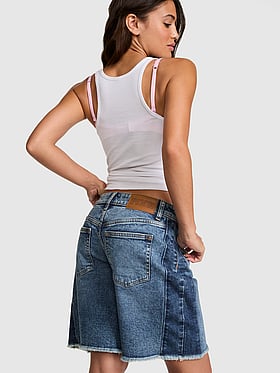 Denim by PINK Mid-Rise Baggy Jorts