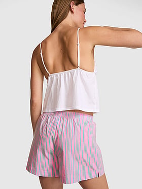 Cotton Boxy Boyfriend Pajama Shorts