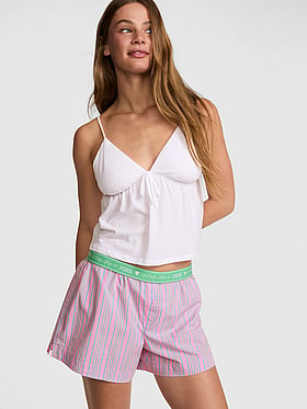 Cotton Boxy Boyfriend Pajama Shorts