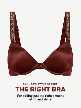 Logo Shine Strap Push-Up Bra