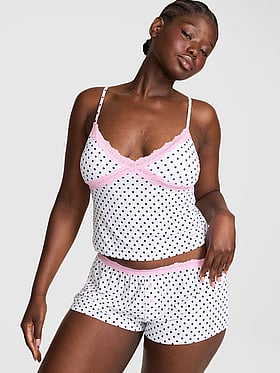 Modal Lace-Trim Micro Shorts
