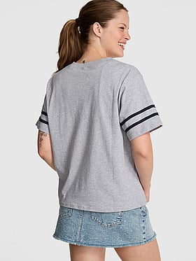 Campus Cotton™ V-Stitch Crewneck Boxy Tee